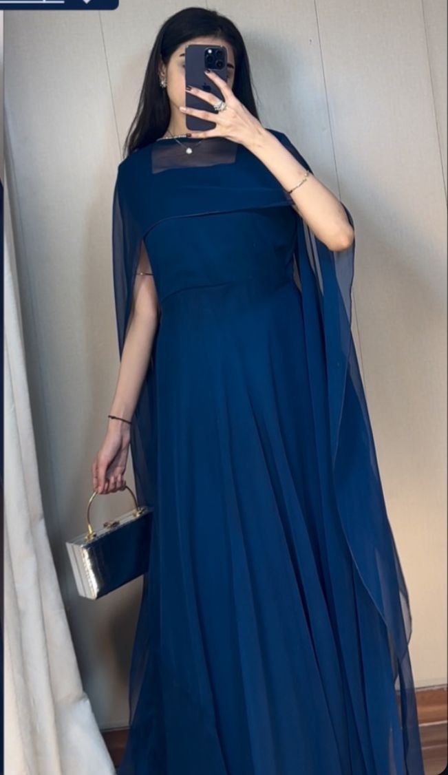 Chiffon Cape Dress